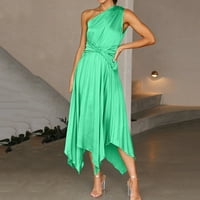 Padort haljina za žene Women plus veličina haljina ljetne kratke ruhove casual haljine zelena, m