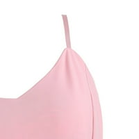 Wozhidase Haljine za žene plus veličine modni s suncokretovim printom Asimetrični Camis handkerchief haljina ružičasta haljina za žene
