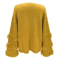 SNGXGN Ženske kornjače dugih rukava Pletenje Jednostavni osnovni džemper vrhovi pulover džemperi za