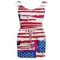 Ženski haljina neovisni dan jul slavi klizni haljine dama casual ljetna američka američka američka zastava