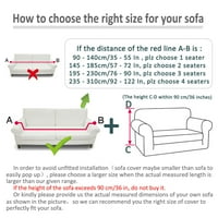 PiccoCasa Loveseat Sofa Slipscovers Stretch Couch navlake s folalnom ispisom crni medij