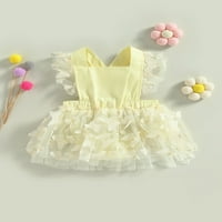 Wassery Heming Girl RoMper haljina bez rukava 3D leptir tisak Jumpsuits Mesh Tulle Haljina novorođenčadi