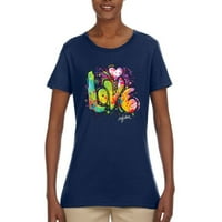 Šarene Rainbow Boja Love Srednja odjeća Ženska grafička majica, mornarica, X-velika