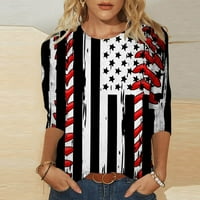 Aufmer Clearence ženske majice na vrhu rukave američka majica, dame modna tiskana majica Mid-dužine
