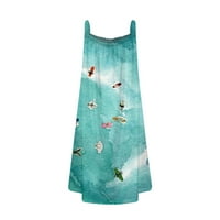 Ljetne haljine za žene Ženska modna ljetna plaža Ležerne prilike printom bez rukava Slatka mini remena
