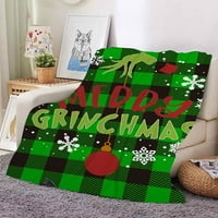 Božićni flannel bacaje božićni crtani čudovište tiskane meke flanelne kozne deke lagane cijelu sezonu