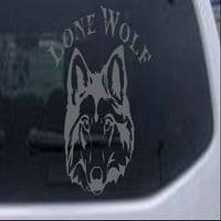 Lone Wolf Head ili kamion prozor naljepnica za laptop naljepnica za laptop srebrna 6in 5.5in