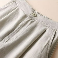 Žene ljetne hlače široka noga Palazzo Pant casual vučna kanta za elastičnu struku oširene pantalone