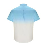 Ljetna košulja za muškarce za odrasle modne muškarče Gumb gradijentni ispis kratkih rukava majica Majica