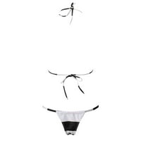Ženski tankini kupaći kostimi Žene Žene Solid Bikini Color Split Bangeage, crni m