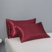 Par jastuk navlake satenski glatki komforan pravokutnik pune boje ukrasne imitacije svilene bacanje