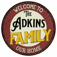 Obitelj Adkins 12 Okrugli metalni znak kuhinja Igra soba Décor 200120038409