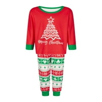 Sprifallbaby Božićno božićno stablo Print Family Pijamas Podudaranje na dugim rukavima i hlače Jesen