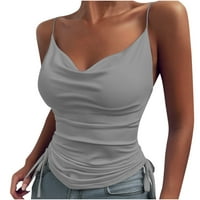 Dqueduo ženske vrhove modne seksi casual caxis camis v-izrez ljetni vrhovi Slim plus veličine Cisterna