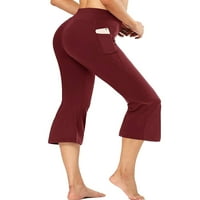 Gomelly dame gamaše obrezane dna rastezanje Yoga hlače Žene pušene trke sužekle visoke strukske pantalone