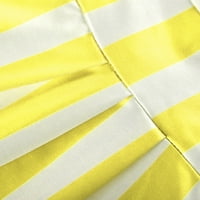 Kayannuo široke pantalone za noge za žene Povratak u školsko čišćenje proljeće Ljeto Ženska modne hlače za noge Polka dot Striped ispisani jedno-rameni skakači žuti
