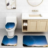 Lanzarote Night Sky Mliječni put u kupaonici Rugs set za kupanje Contour mat i toaletni poklopac poklopca