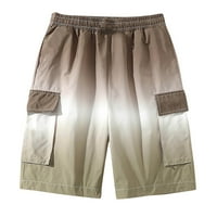 Cuoff kratke hlače Muški ljetni gradijent teretni kratke hlače Labave povremene multi-džepne crtež muškarci