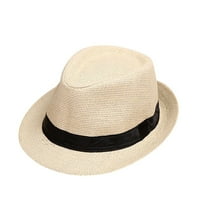 Binmer Childry Kids Ljeto Plaža Sun Hat Jazz Panama Trilby Fedora Hat Gangster kapa