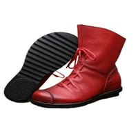 Eloshman ženske ležerne kožne cipele za gležnjeve radne udobne bočne zime zimske cipele široko-teleće
