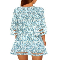 LookbookStore A-Line cvjetna sitnica za ljuljaška haljina za žene Ležerne prilike ljetne mreže veličine