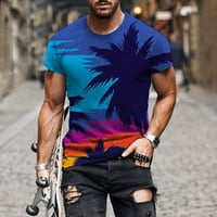 Muški zip na vrhu Ležerne košulje TOP STREET 3D digitalni tisak okrugli vrat Modni top košulja Kratki