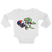 Awkward Styles Dinosaur Fudbal s dugim rukavima Baby Bodysuit France Baby Bodysuit