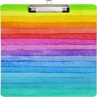 Rainbow Stripes Clipboard Clipboard Wood Gloward Clip odbor i povucite za standardno pismo