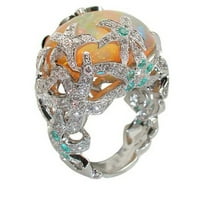 Lroplie prstenovi za žene djevojke trend retro pentagrama cvijeća za zircon nakit poklopci nakita