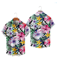 Ljetni modni uzorak tiskana majica za muškarce Ljetna plaža kratka rukava casual prozračna havajska