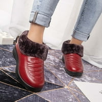 Ženske cipele sa cipelama-kišne čizme Žene Božićne okrugle plijene čizme Chelsea Retro zimske čizme