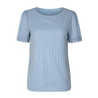 Slatki vrhovi za žene kratkih rukava Bluze Regularne fit t majice Pulover tines vrhovi čvrsti T-majice