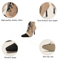 Čizme za gležnjeve za žene čizme gležnjače šiljastom temperamentu na prstom kratke čizme kožne čizme