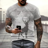 Muške majice Muške modne božićne majice SSports ffitness na otvorenom 3D digitalni tisak majica majica