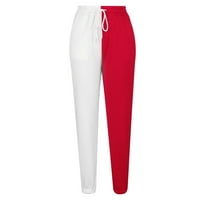 Patlollav Clearence ženske patchwork pantalone visokog struka sa više džepova korzet duge hlače