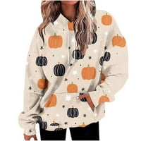 Halloween Hoodies za žene Trendy Holiday Casual DrawString Duge rukave s kapuljačom pulover Dukserice