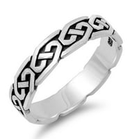 Celtic Infinity čvor Vječnost Spakiranje prstena Sterling Srebrna traka nakita Ženska muško veličine