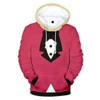 Bazyrey muški jakne sa kapuljačom modni ispis labavi i duks sa kapuljačom s kapuljačom crveni 5xl