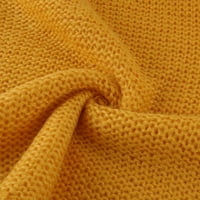 VAAFLLE Knit džemper s dugim rukavima V izrez Ukupno čvrstog udobnog pulover Jumper Womans odjeća za