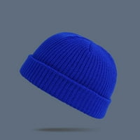 Yubnlvae bejzbol kape unise modni topli zimski ležerni pleteni šešir čvrste boje Svi podudarni šešir