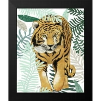 Medley, Elizabeth Crna modernog uokvirenog muzeja Art Print pod nazivom - Jungle Tiger I