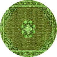 Ahgly Company Indoreni pravokutnik Medaljon Zeleni tradicionalni prostirke, 2 '5'