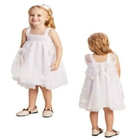 TODDLER Baby Girl 3D Cvjetni Tulle Tutu haljina Ljeto bez rukava A-Line Pageant Party Princess haljina Ball White 12-mjeseci