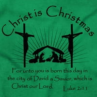 Krist je božićna kršćanska ženska majica dame majice tie brisco marke 3x