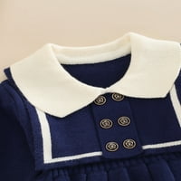 GUREUI novorođenče za dijete dječje dječje djevojčice džemper džemper, casual contrast boja dugih rukava