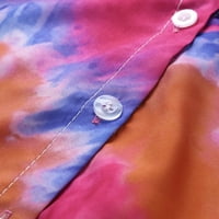Ženska ljetna modna modna bluza casual chiffona dugih rukava gornji bluzi s dugim bluzama šarenim tiskanim