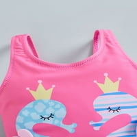 Arvbitana Toddler Girl kupaće crtane morske obale Seahorse Print bez rukava ruffles kupaće kostime odjeća