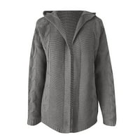 Dodatni dugi zimski kaputi ženske jeseni i zimski džemper za teške igle zadebljani modni kaput zadebljani kaput veliki udobni džemper tamno sivo xxl