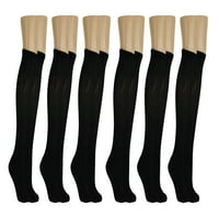 Dijabetičke čarape za koljena za muškarce i žene sa punim jastucima jedini parovi crne veličine 13-15