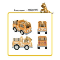 La Granja de Zenon Dječji igrački automobili, kawaii životinjski model igračka vozila, inercijski igrački